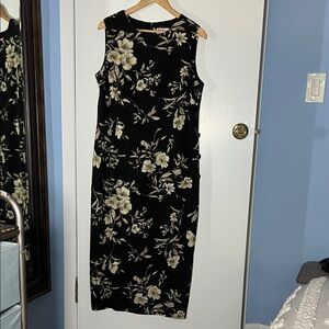 R&K Originals women’s Floral Black Dress size 14